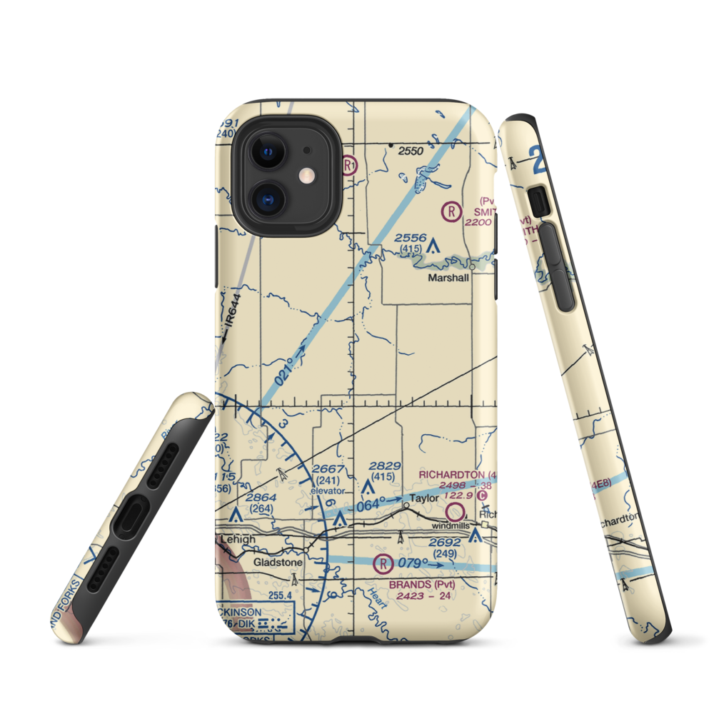 Myran Airstrip (1NA9) VFR Sectional  Tough iPhone Case iPhone 11 model shown