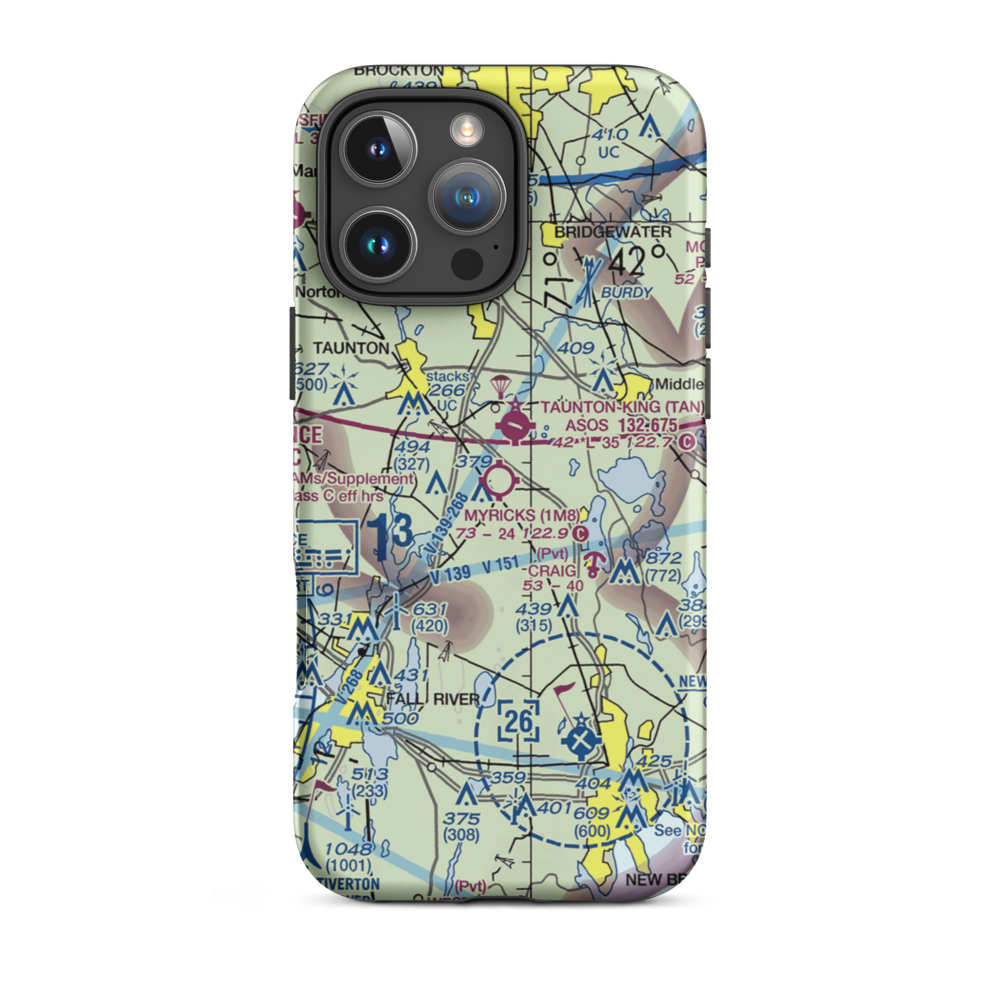 Myricks Airport (1M8) VFR Sectional  Tough iPhone Case iPhone 16 Pro Max model shown