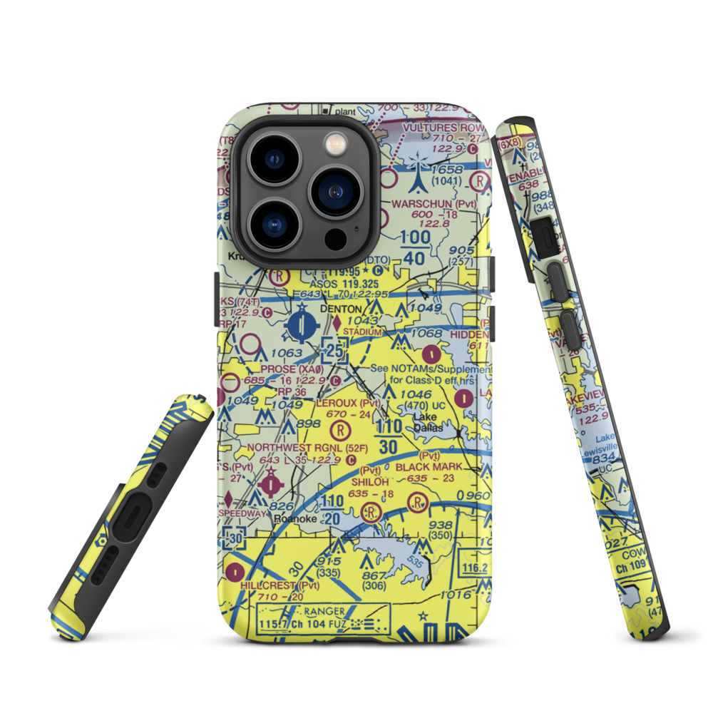 Myska Field (2TS0) VFR Sectional  Tough iPhone Case iPhone 13 Pro model shown