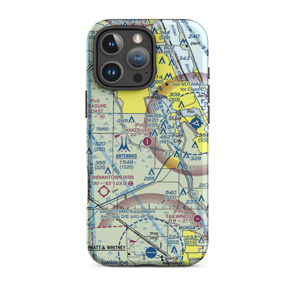 Naked Lady Ranch Airport (64FA) VFR Sectional  Tough iPhone Case iPhone 16 Pro Max model shown
