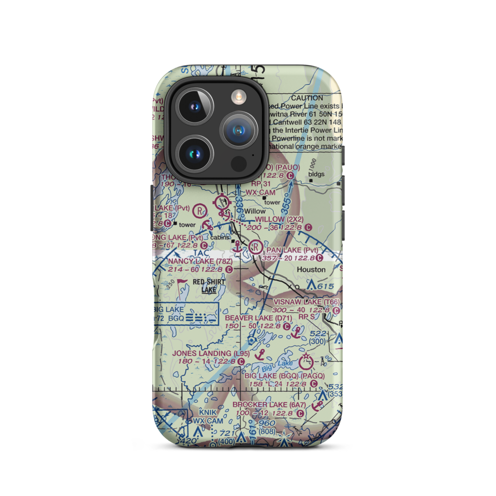 Nancy Lake Seaplane Base (78Z) VFR Sectional  Tough iPhone Case iPhone 16 Pro model shown