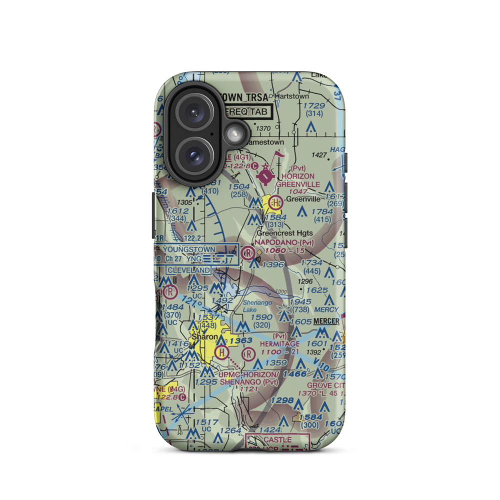 Napodano Airport (1PN1) VFR Sectional  Tough iPhone Case iPhone 16 model shown