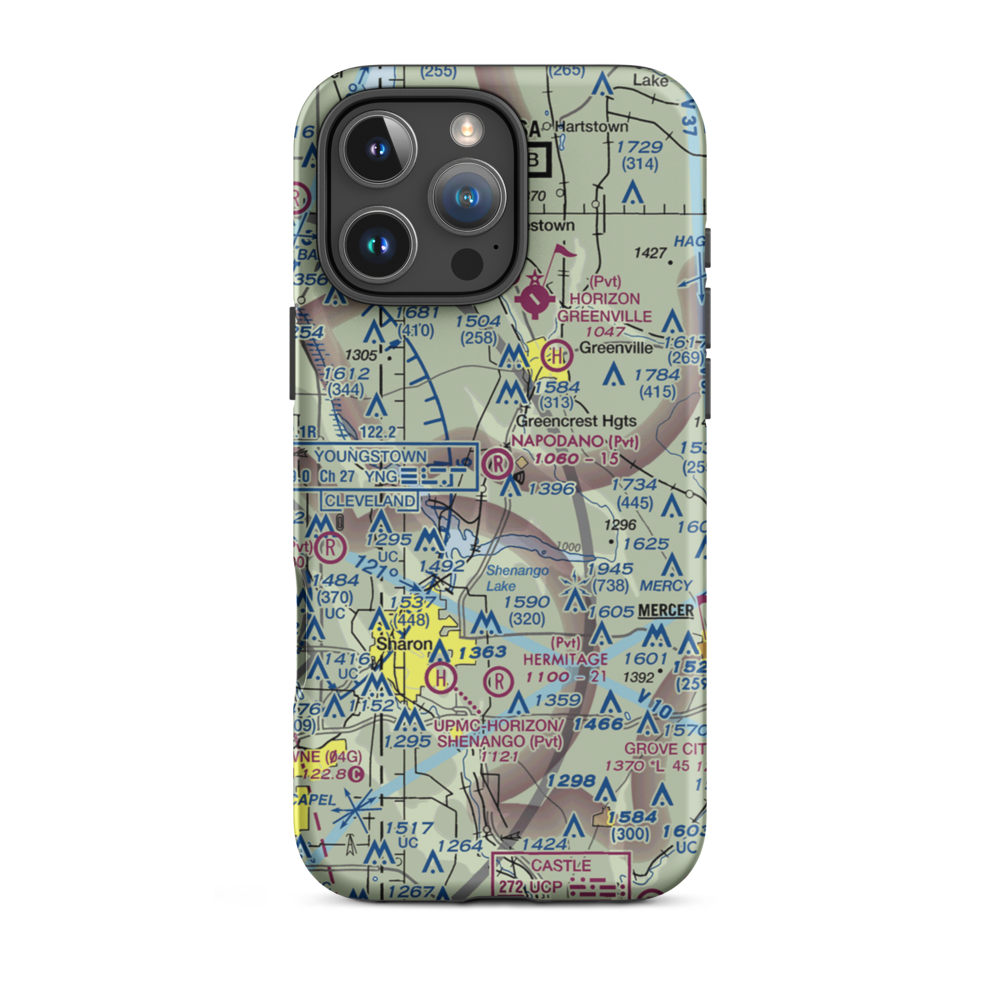 Napodano Airport (1PN1) VFR Sectional  Tough iPhone Case iPhone 16 Pro Max model shown