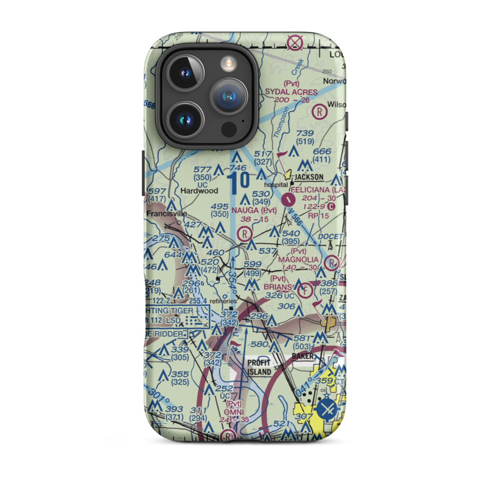 Nauga Field (LS35) VFR Sectional  Tough iPhone Case iPhone 16 Pro Max model shown