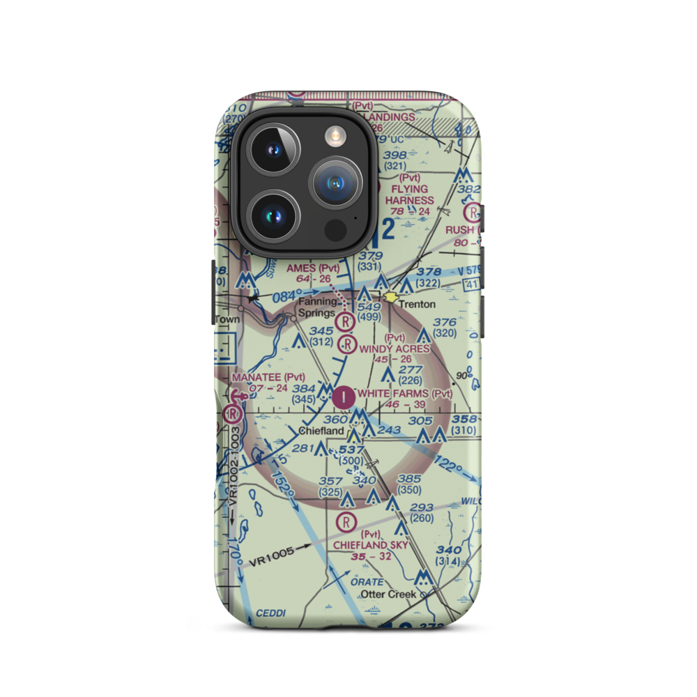 Neal Field (79FL) VFR Sectional  Tough iPhone Case iPhone 16 Pro model shown