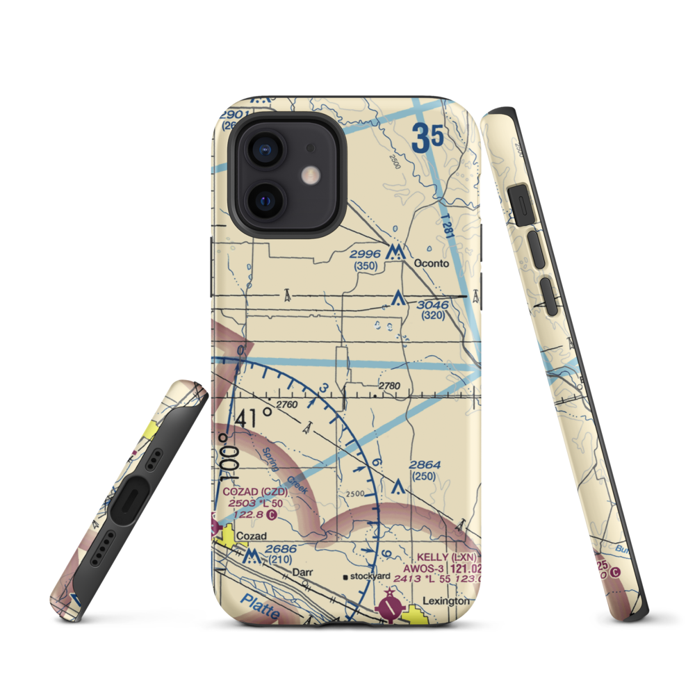 Neben Airport (71NE) VFR Sectional  Tough iPhone Case iPhone 12 model shown