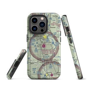 Nebraska City Municipal Airport (AFK) VFR Sectional  Tough iPhone Case