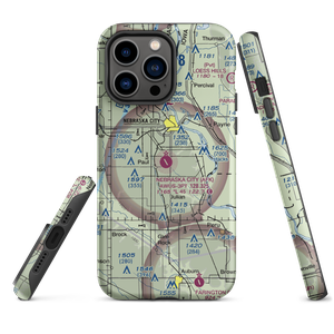 Nebraska City Municipal Airport (AFK) VFR Sectional  Tough iPhone Case