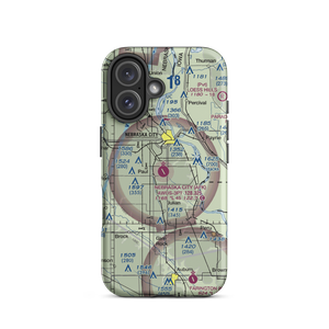 Nebraska City Municipal Airport (AFK) VFR Sectional  Tough iPhone Case