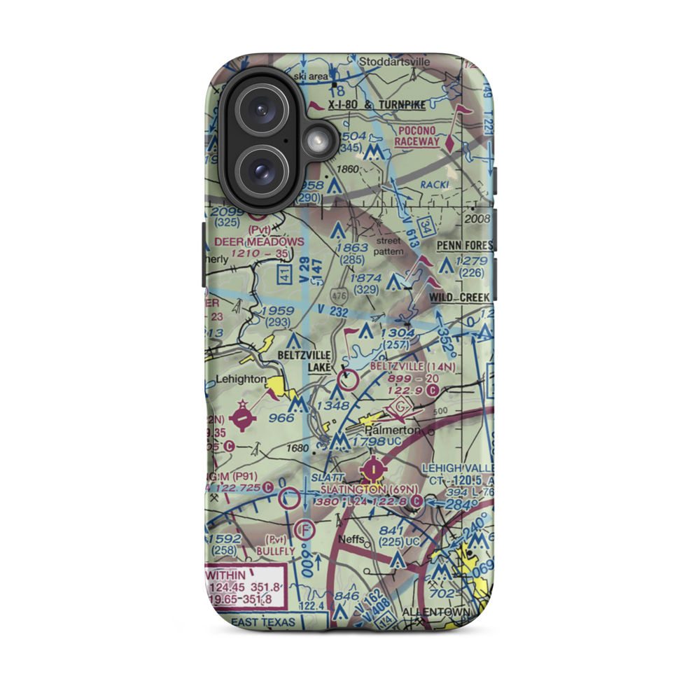 Neeb Airport (3PA2) VFR Sectional  Tough iPhone Case iPhone 16 Plus model shown