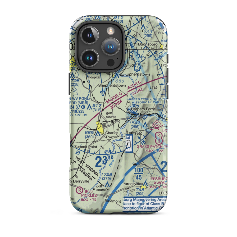 Needwood Farm Airport (WV21) VFR Sectional  Tough iPhone Case iPhone 16 Pro Max model shown