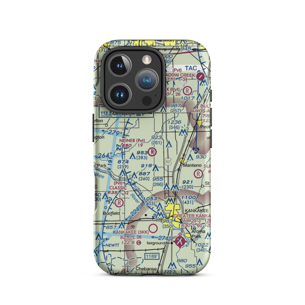 Neiner Airport (19LL) VFR Sectional  Tough iPhone Case iPhone 16 Pro model shown
