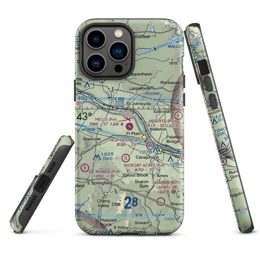 Nellis Field (NY20) VFR Sectional  Tough iPhone Case iPhone 13 Pro Max model shown