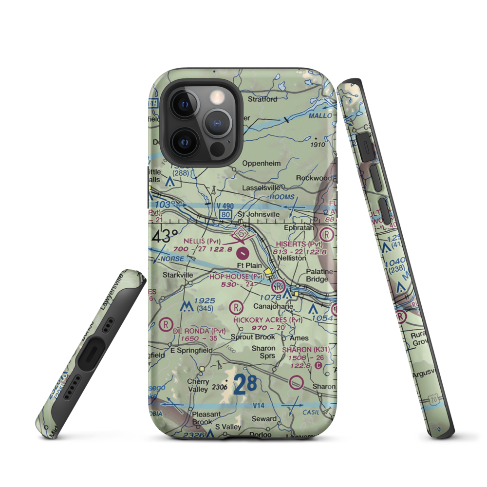 Nellis Field (NY20) VFR Sectional  Tough iPhone Case iPhone 12 Pro model shown