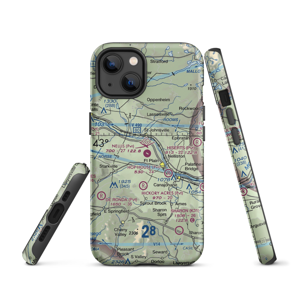 Nellis Field (NY20) VFR Sectional  Tough iPhone Case iPhone 13 model shown