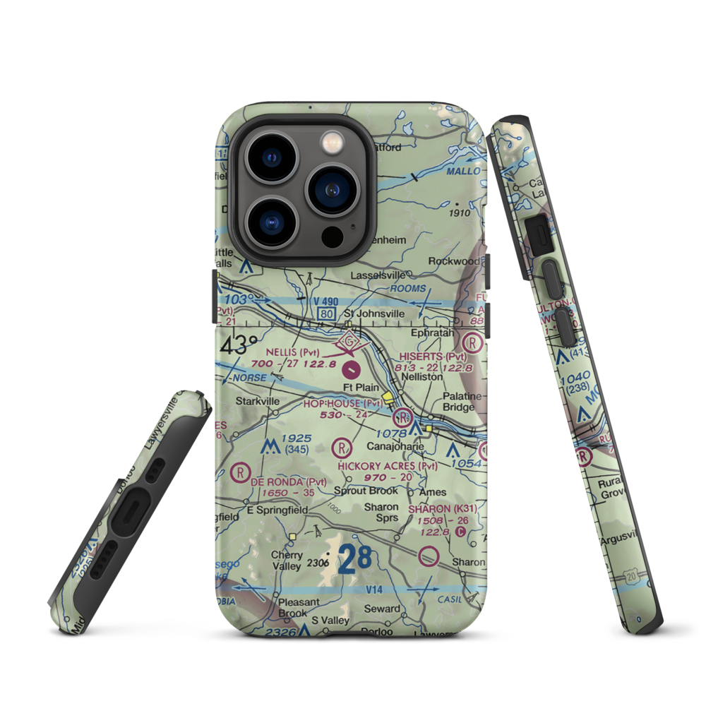 Nellis Field (NY20) VFR Sectional  Tough iPhone Case iPhone 13 Pro model shown