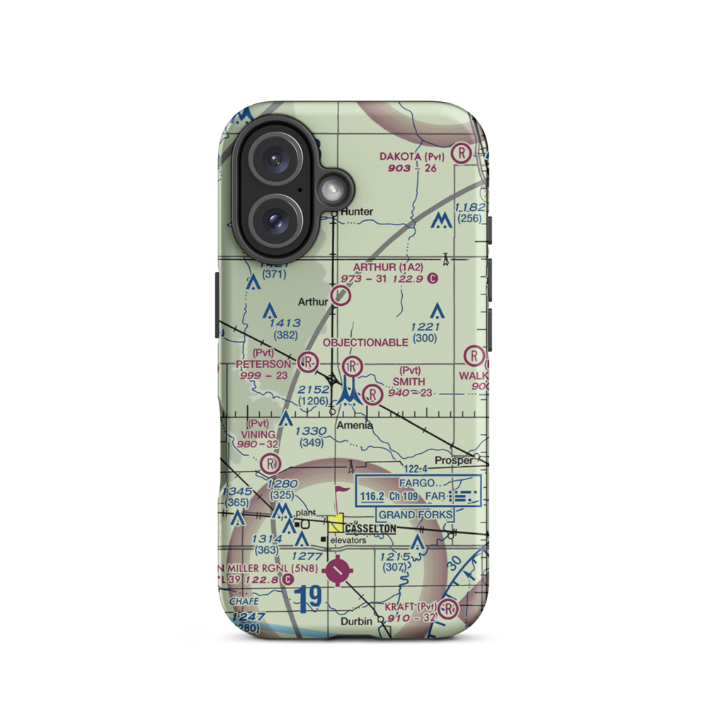 Nelson Airport (ND01) VFR Sectional  Tough iPhone Case iPhone 16 model shown