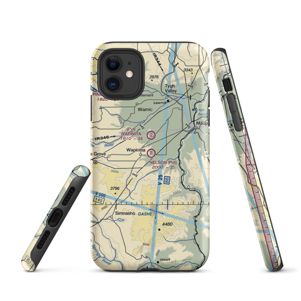 Nelson Ranch Airport (19OR) VFR Sectional  Tough iPhone Case iPhone 11 model shown