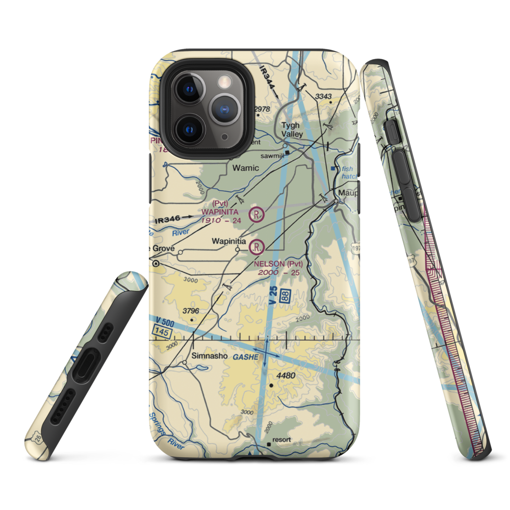 Nelson Ranch Airport (19OR) VFR Sectional  Tough iPhone Case iPhone 11 Pro model shown