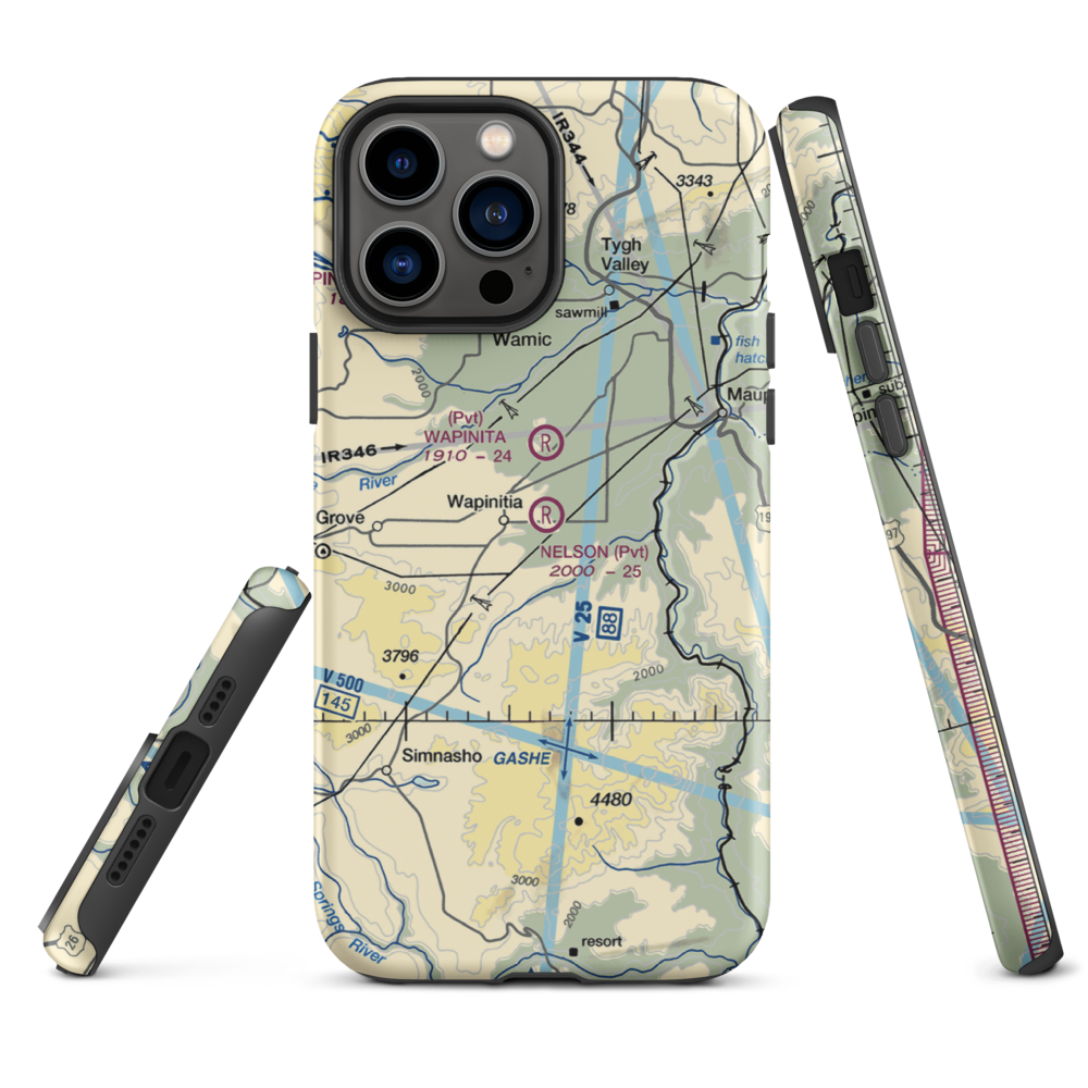 Nelson Ranch Airport (19OR) VFR Sectional  Tough iPhone Case iPhone 13 Pro Max model shown