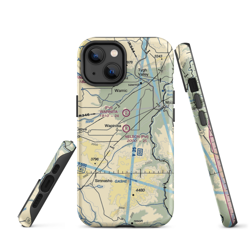 Nelson Ranch Airport (19OR) VFR Sectional  Tough iPhone Case iPhone 14 model shown