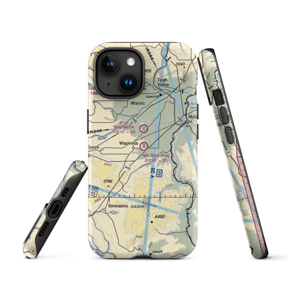 Nelson Ranch Airport (19OR) VFR Sectional  Tough iPhone Case iPhone 15 model shown
