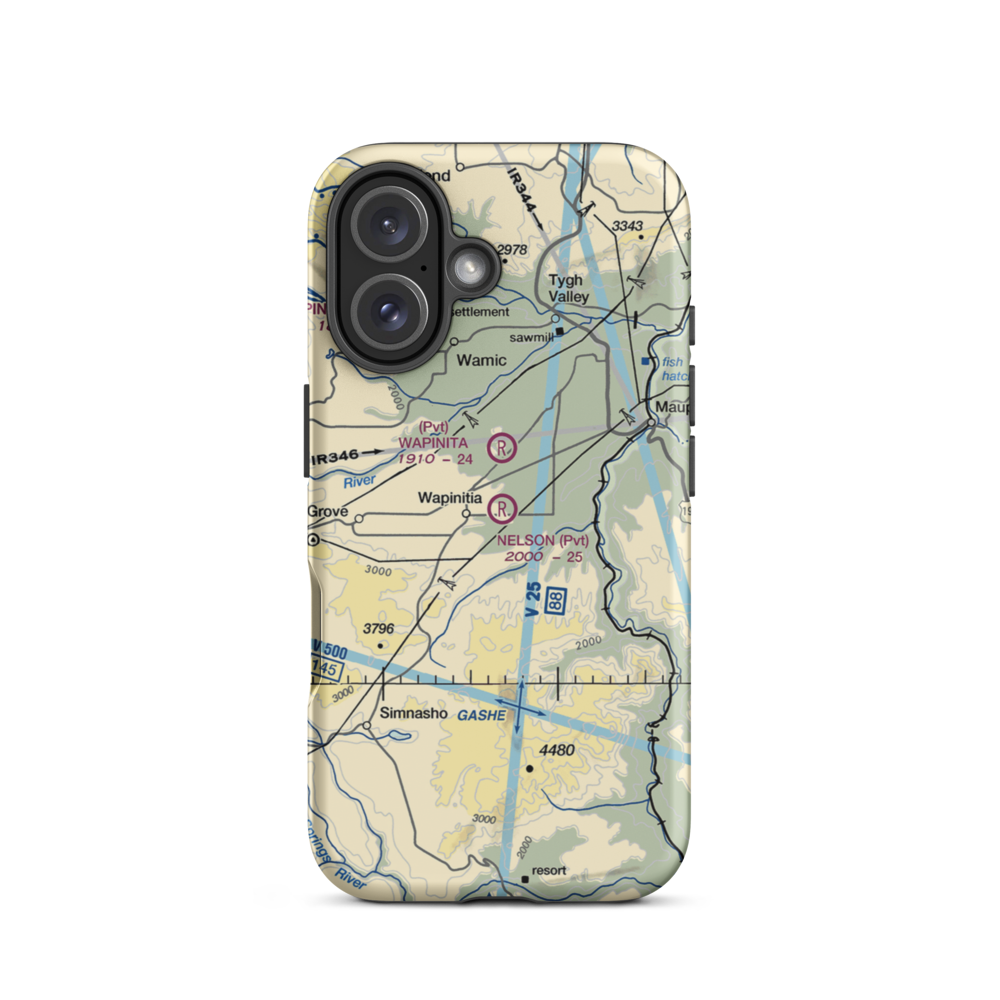 Nelson Ranch Airport (19OR) VFR Sectional  Tough iPhone Case iPhone 16 model shown
