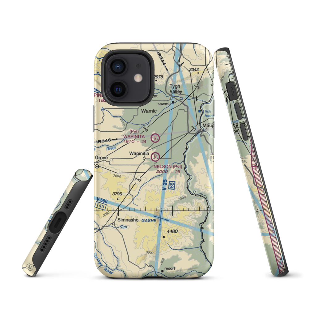 Nelson Ranch Airport (19OR) VFR Sectional  Tough iPhone Case iPhone 12 model shown