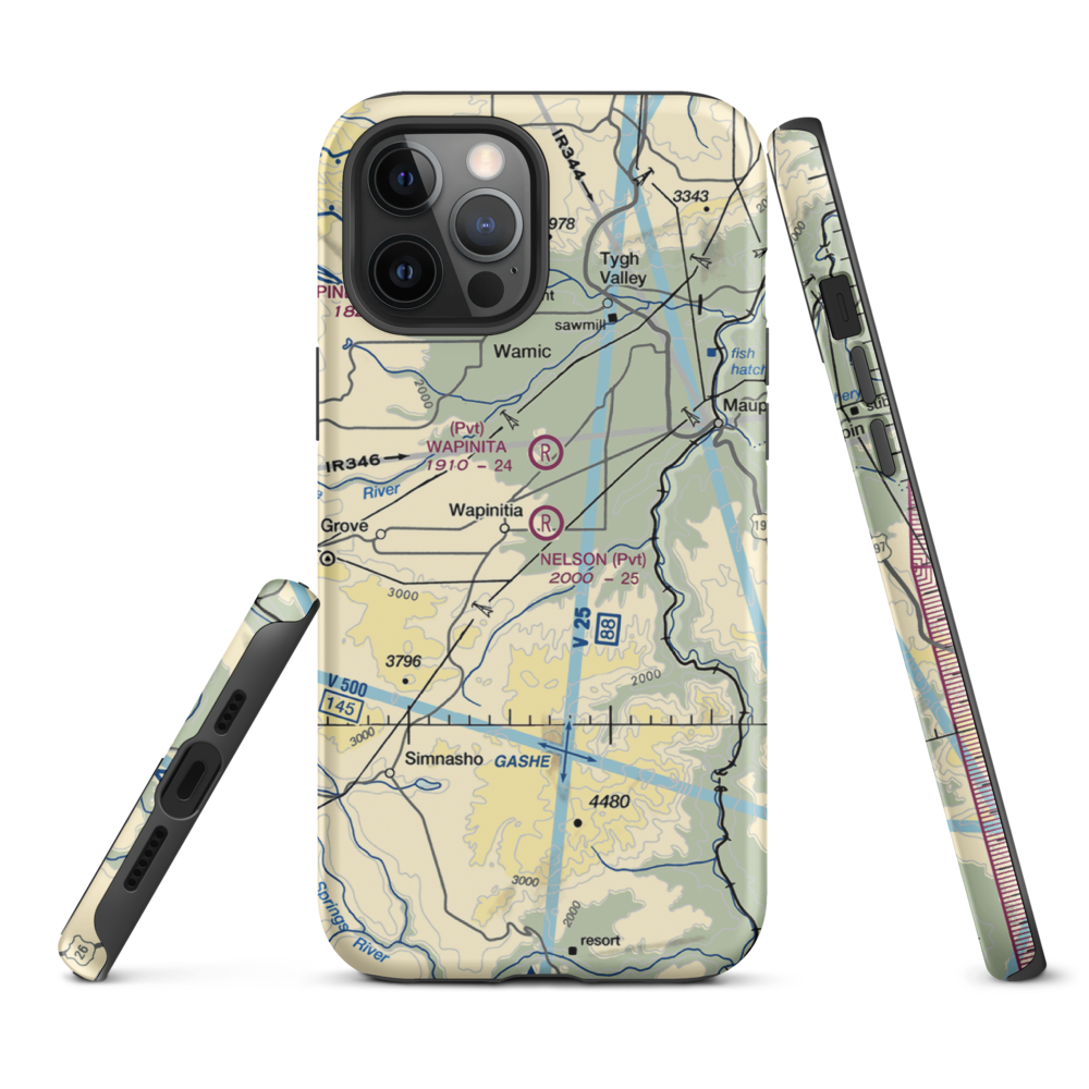 Nelson Ranch Airport (19OR) VFR Sectional  Tough iPhone Case iPhone 12 Pro Max model shown