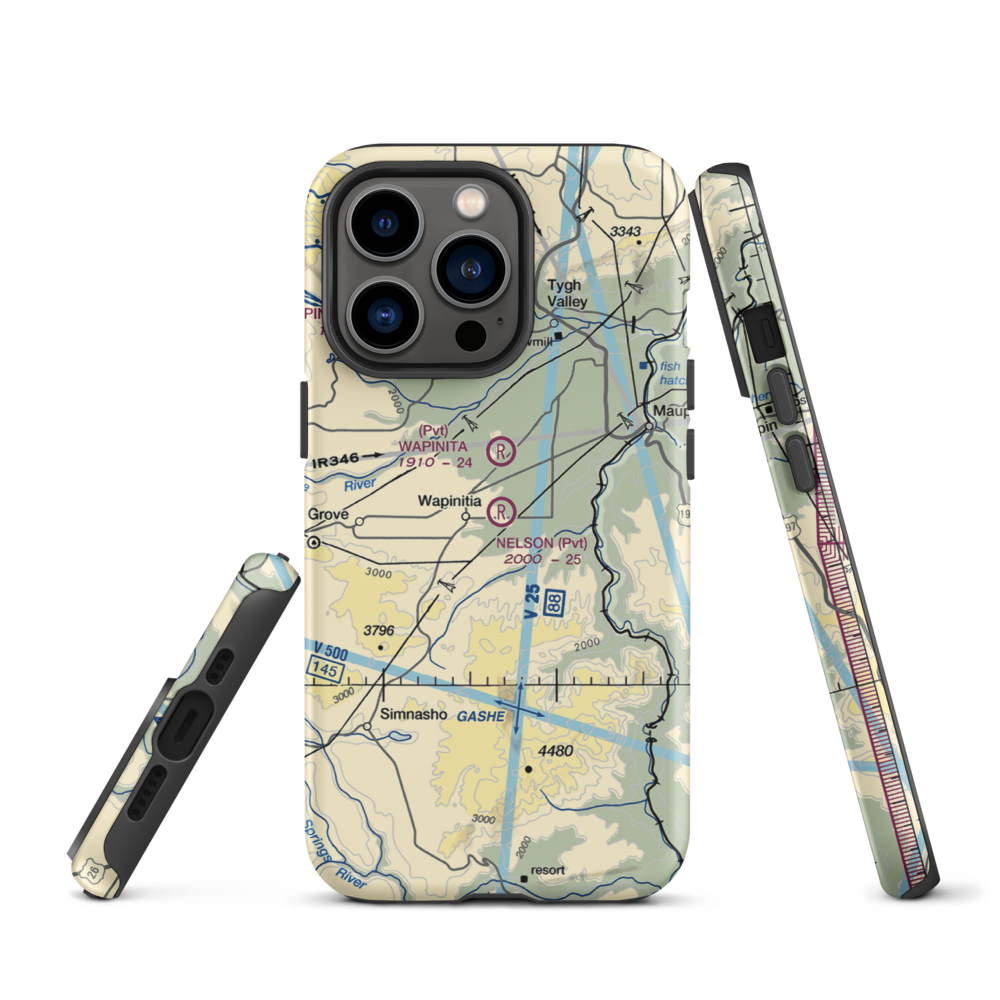 Nelson Ranch Airport (19OR) VFR Sectional  Tough iPhone Case iPhone 13 Pro model shown