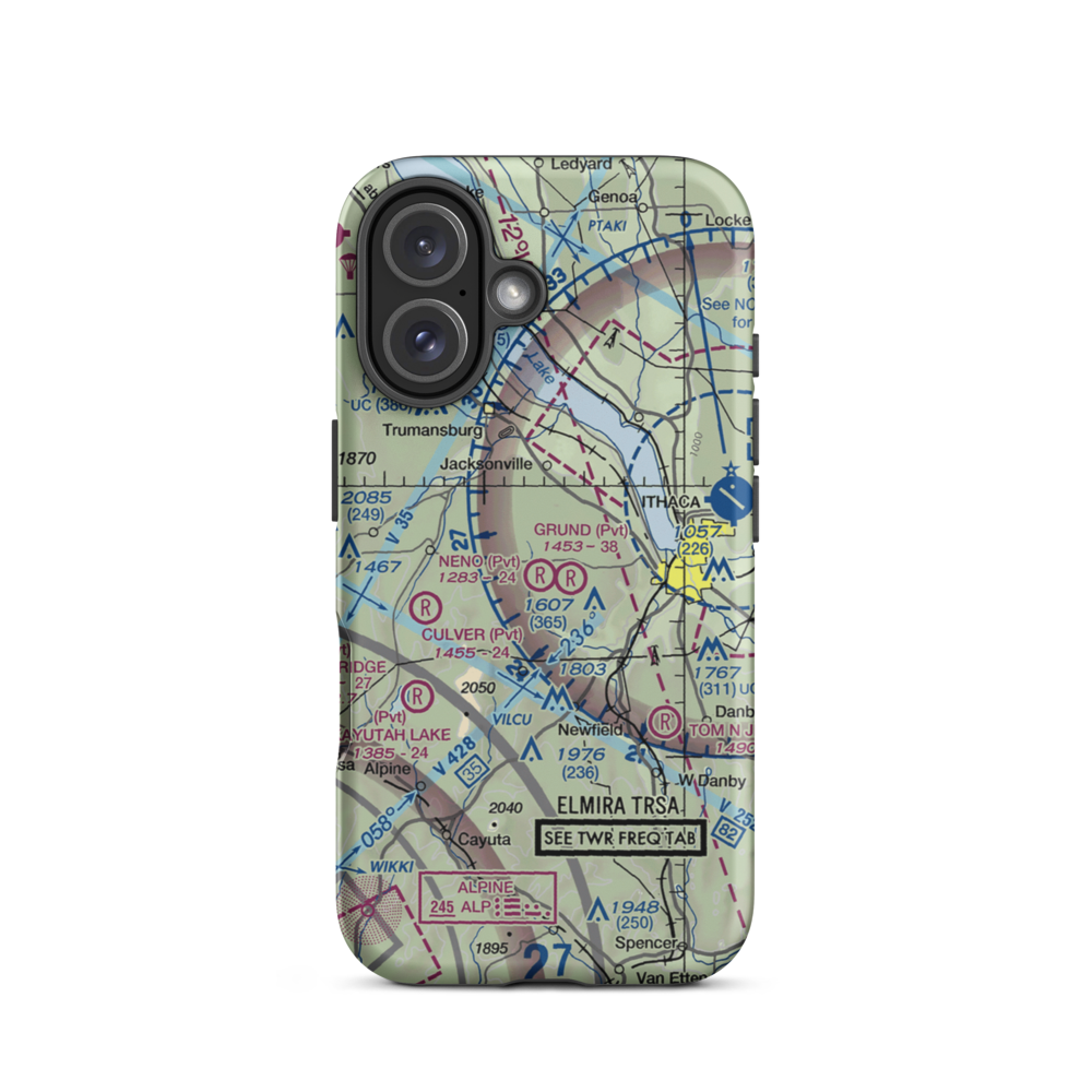 Neno Airport (NY18) VFR Sectional  Tough iPhone Case iPhone 16 model shown