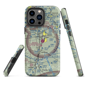 Neosho Hugh Robinson Airport (EOS) VFR Sectional  Tough iPhone Case