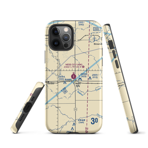 Ness City Municipal Airport (48K) VFR Sectional  Tough iPhone Case