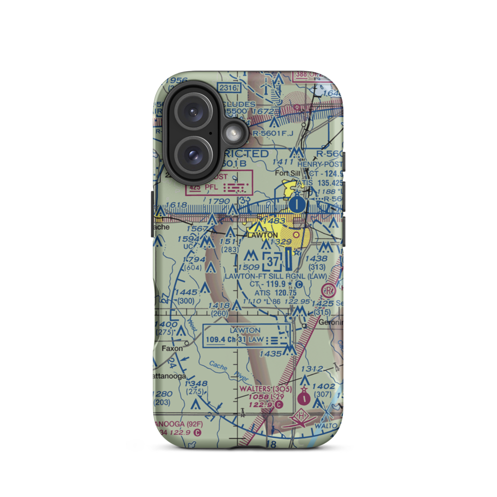 Neuwirth Airstrip (71OK) VFR Sectional  Tough iPhone Case iPhone 16 model shown
