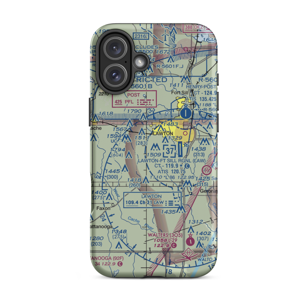 Neuwirth Airstrip (71OK) VFR Sectional  Tough iPhone Case iPhone 16 Plus model shown