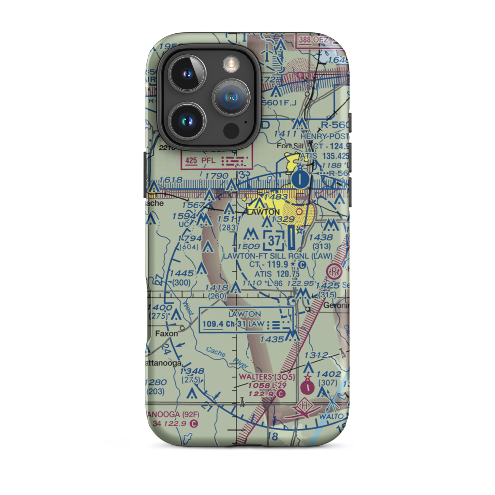 Neuwirth Airstrip (71OK) VFR Sectional  Tough iPhone Case iPhone 16 Pro Max model shown