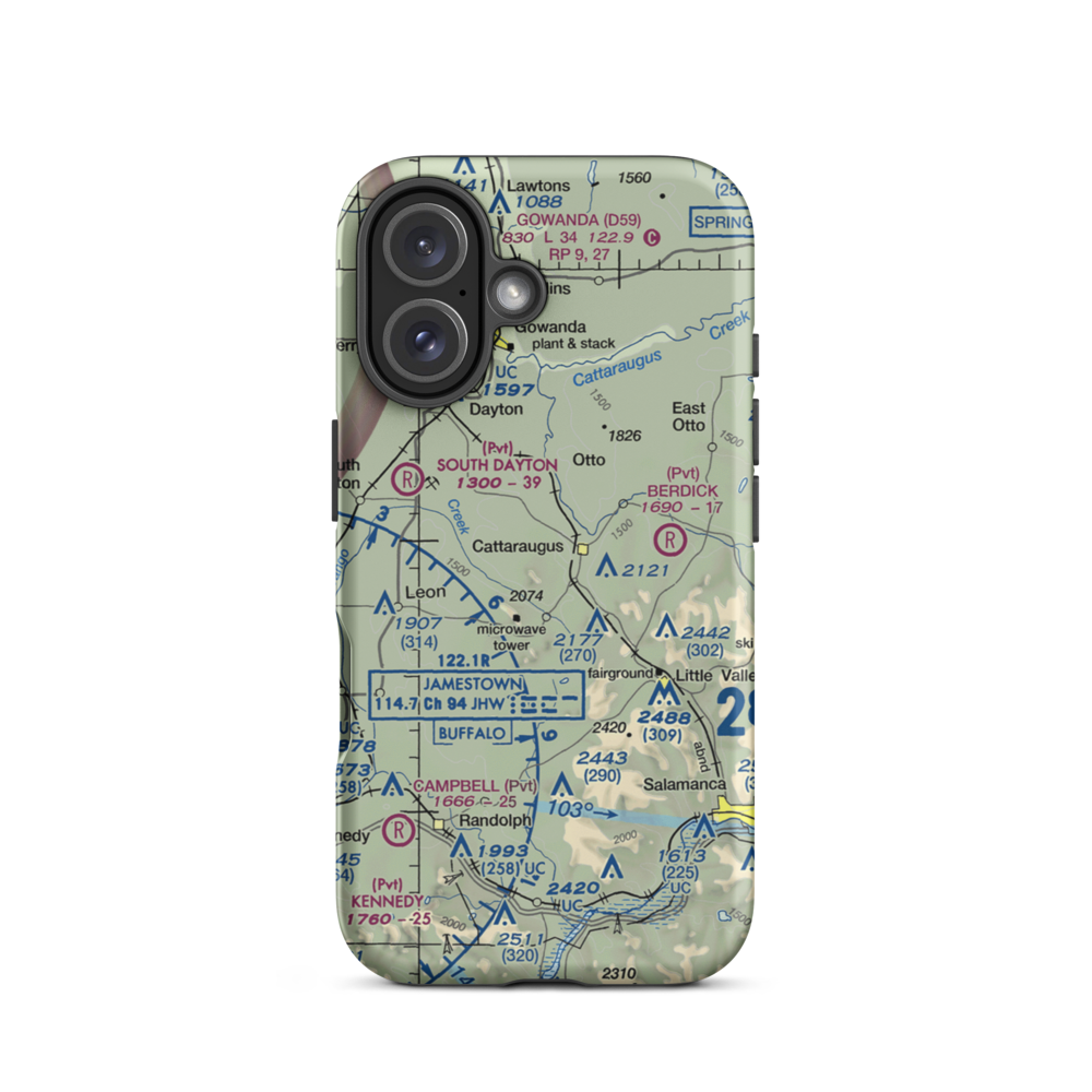 Neverland Airport (NY76) VFR Sectional  Tough iPhone Case iPhone 16 model shown