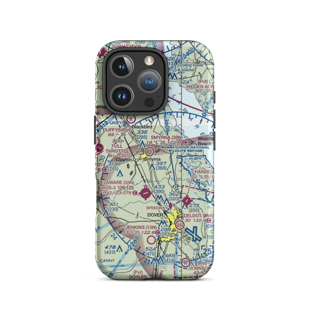 Newberg Airport (DE04) VFR Sectional  Tough iPhone Case iPhone 16 Pro model shown