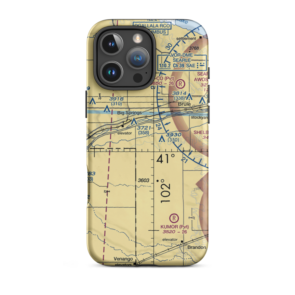 Newman Airport (0NE5) VFR Sectional  Tough iPhone Case iPhone 16 Pro Max model shown