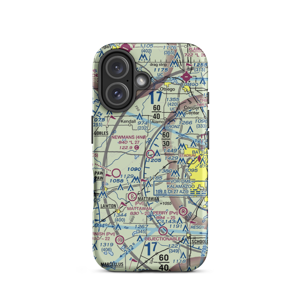 Newman's Airport (4N0) VFR Sectional  Tough iPhone Case iPhone 16 model shown