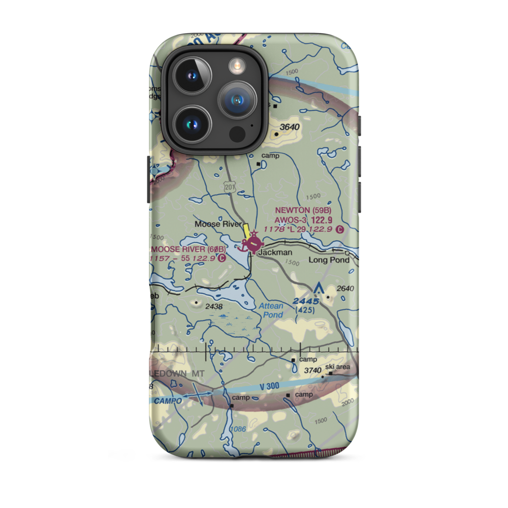Newton Field (59B) VFR Sectional  Tough iPhone Case iPhone 16 Pro Max model shown