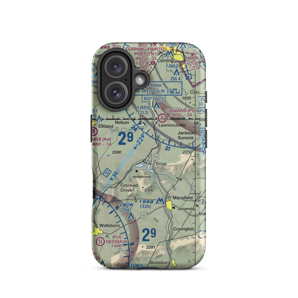 Nielsen Airport (99PA) VFR Sectional  Tough iPhone Case iPhone 16 model shown