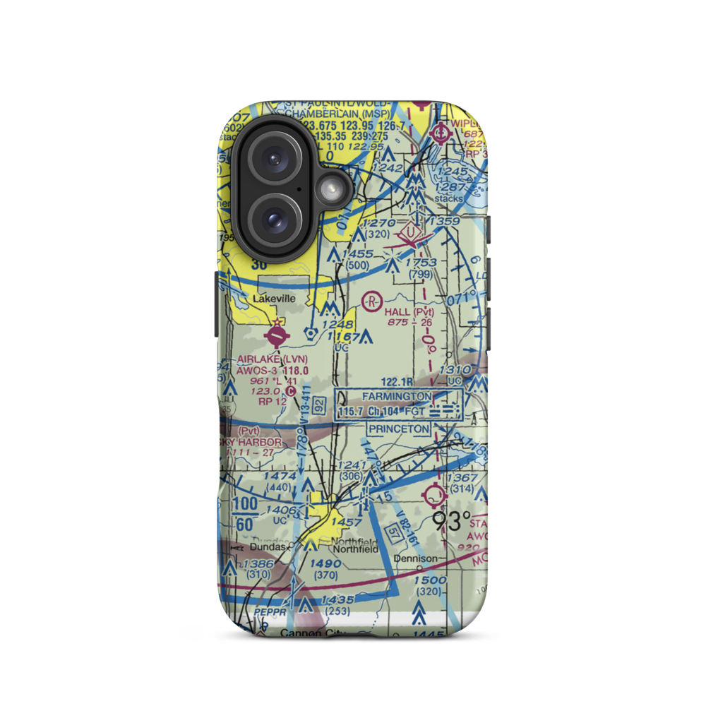 Nielsen's Airport (MY97) VFR Sectional  Tough iPhone Case iPhone 16 model shown