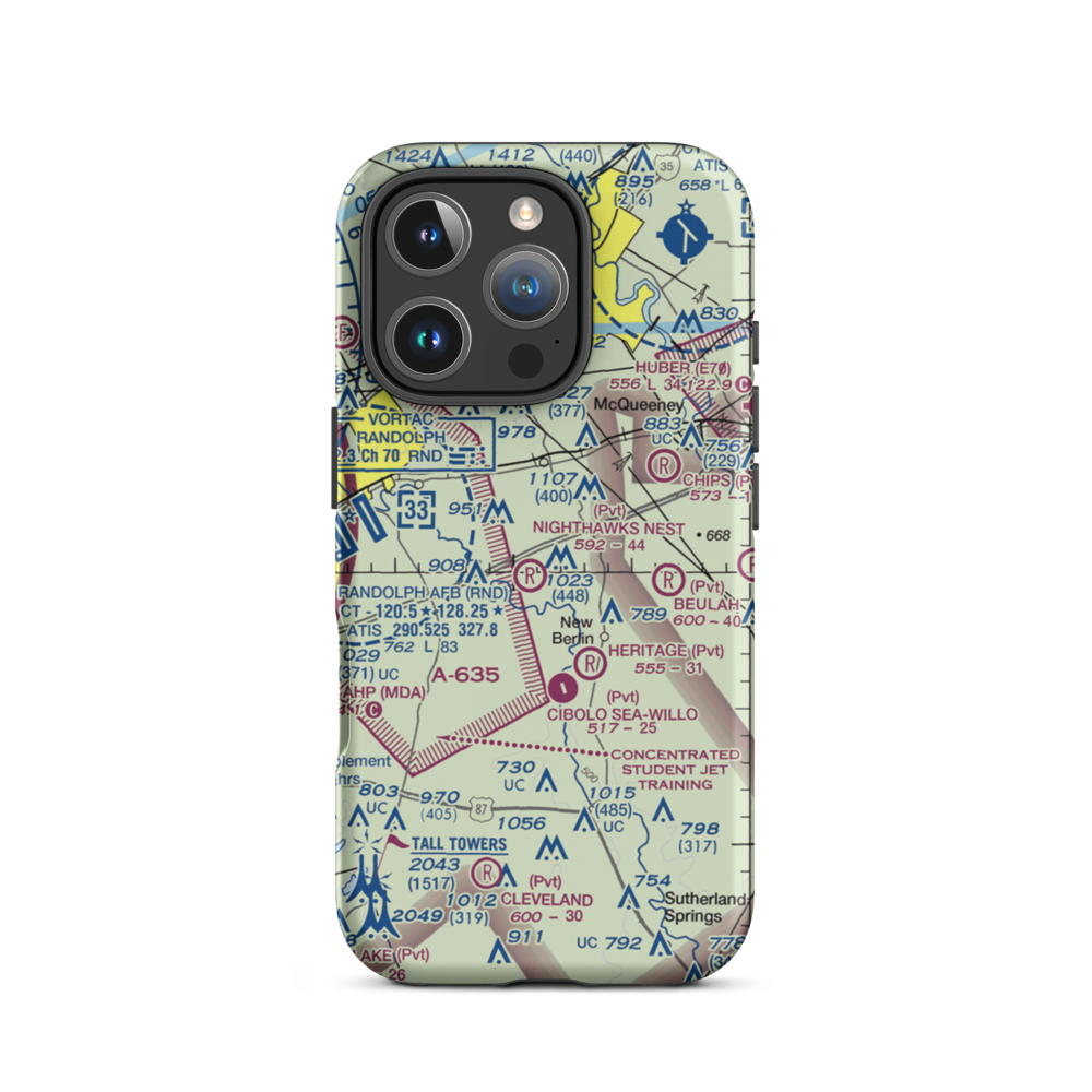 Nighthawks Nest Airport (TT45) VFR Sectional  Tough iPhone Case iPhone 16 Pro model shown