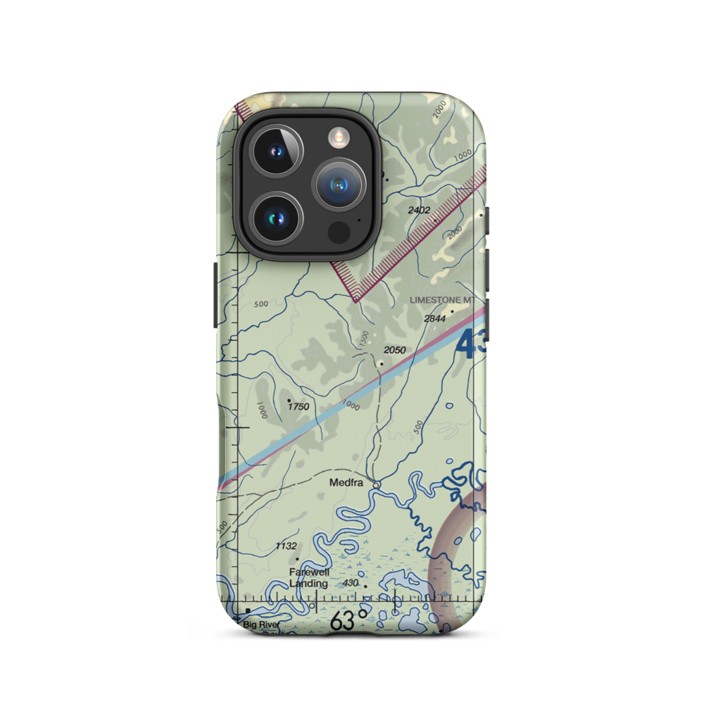 Nixon Fork Mine Airport (AK40) VFR Sectional  Tough iPhone Case iPhone 16 Pro model shown