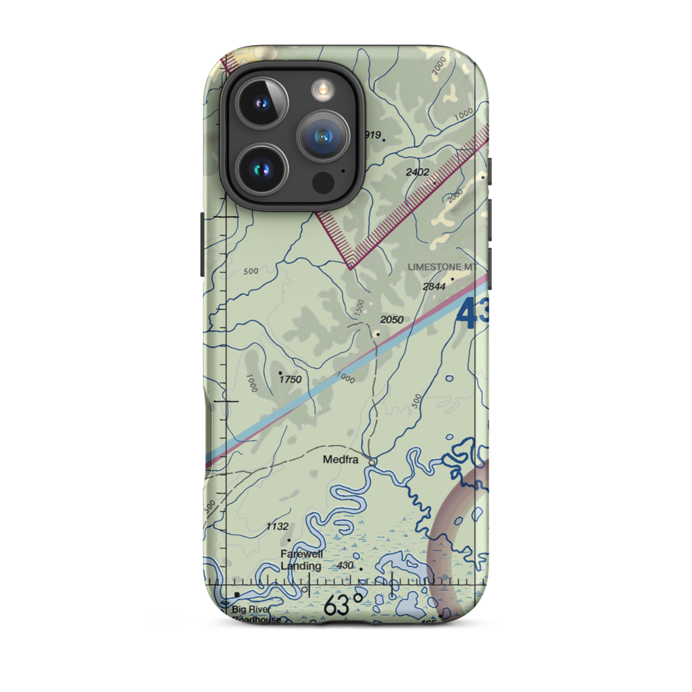 Nixon Fork Mine Airport (AK40) VFR Sectional  Tough iPhone Case iPhone 16 Pro Max model shown