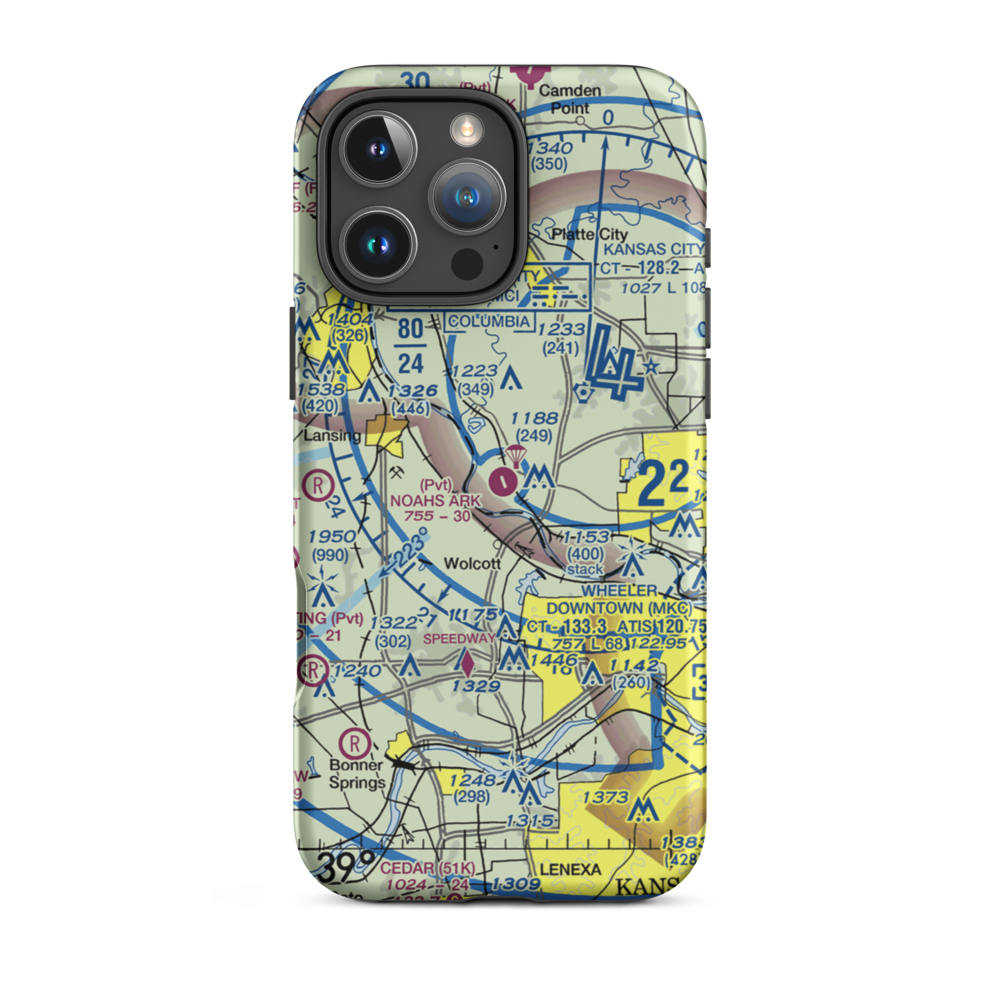 Noahs Ark Airport (06MO) VFR Sectional  Tough iPhone Case iPhone 16 Pro Max model shown