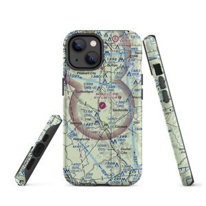 Noble County Airport (I10) VFR Sectional  Tough iPhone Case