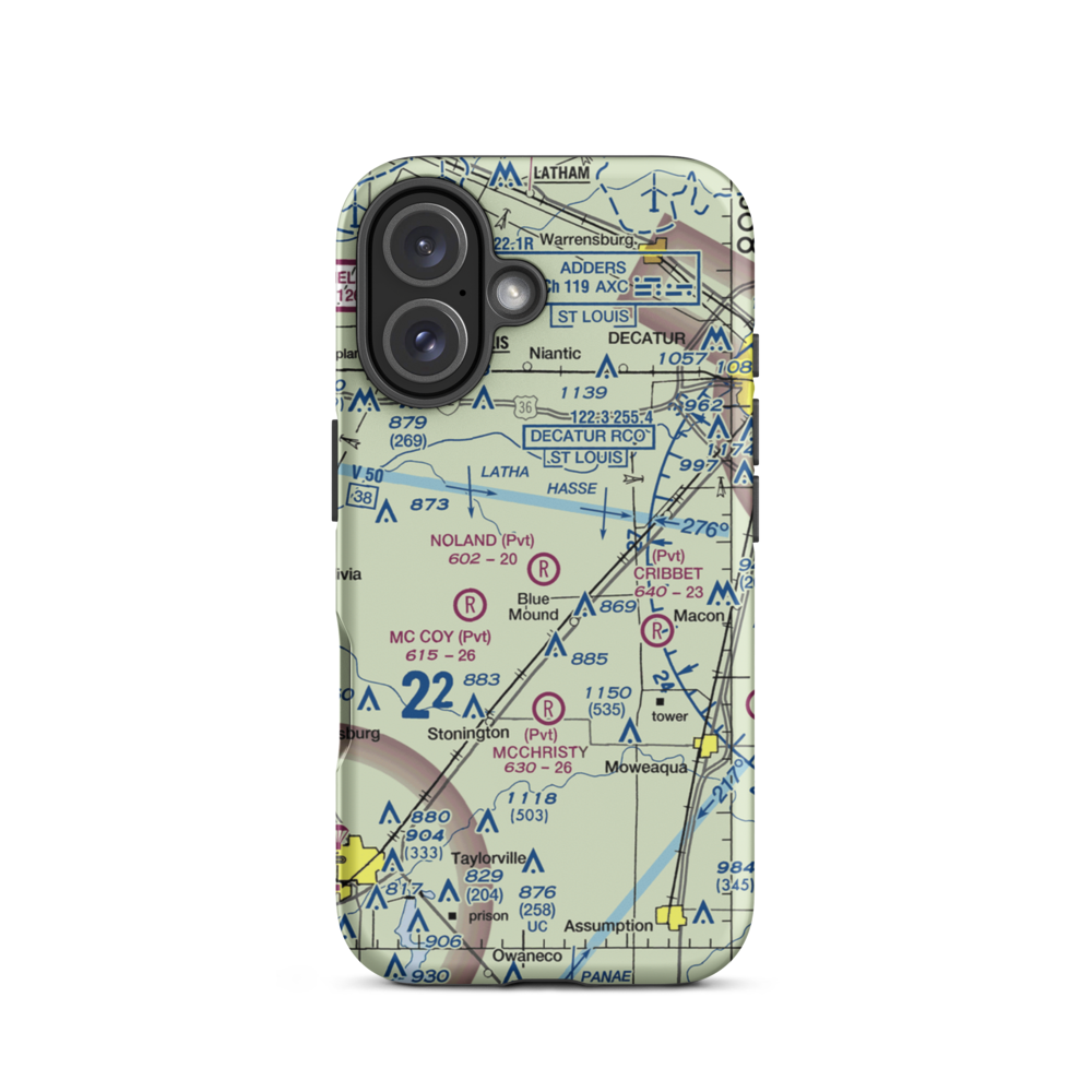 Noland RLA Restricted Landing Area (3IS3) VFR Sectional  Tough iPhone Case iPhone 16 model shown