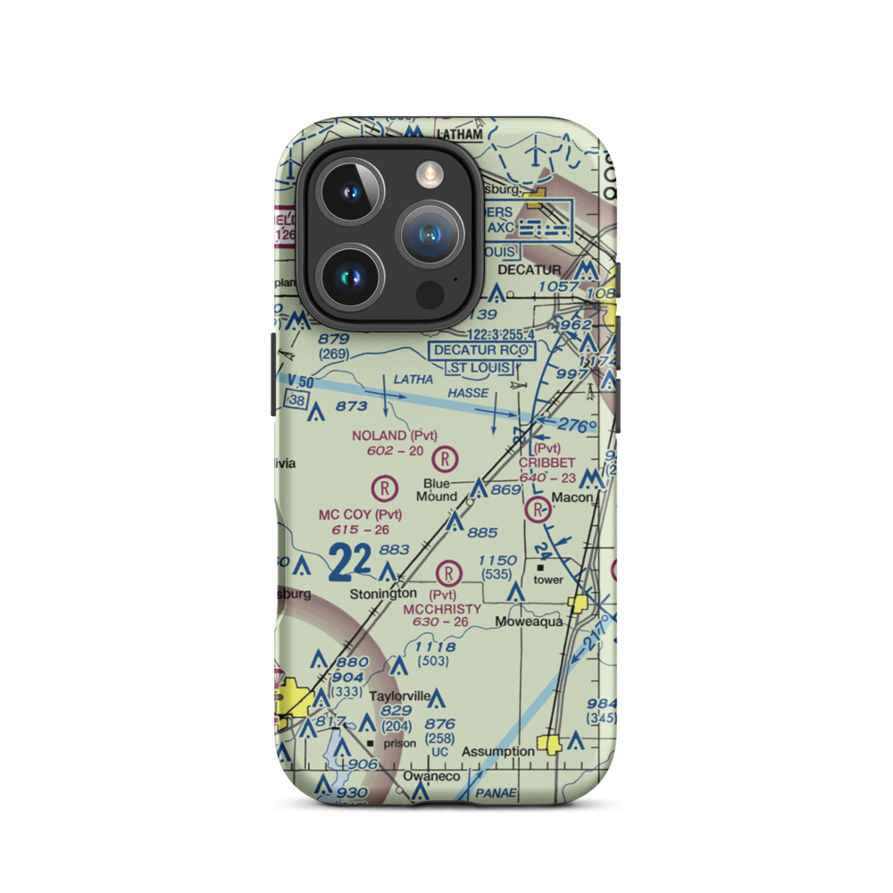 Noland RLA Restricted Landing Area (3IS3) VFR Sectional  Tough iPhone Case iPhone 16 Pro model shown